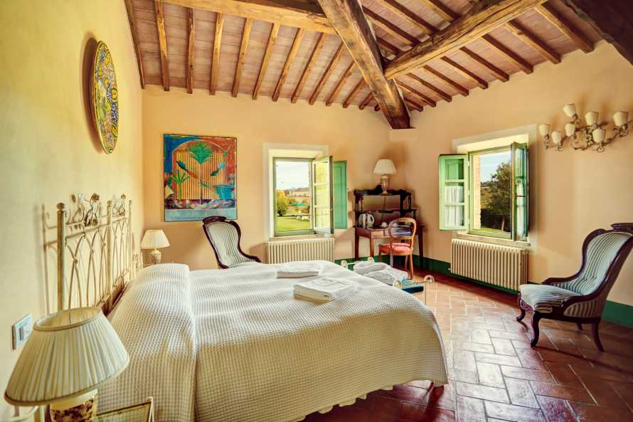 Arancino, chambre avec vue sur les collines toscanes