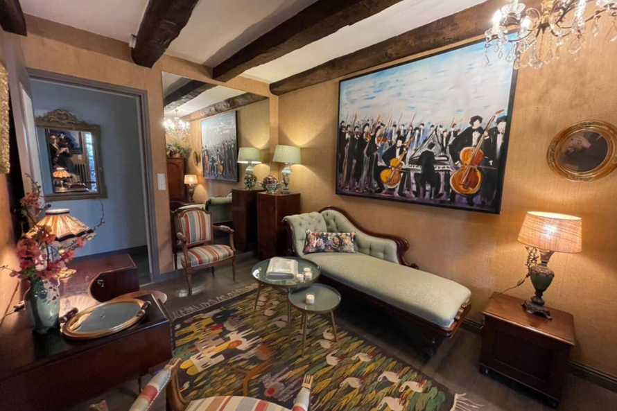 Salon de lecture - Gîte La loge de Barsac